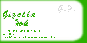 gizella hok business card